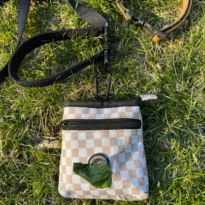 Pup Pouch - Beige Checkered